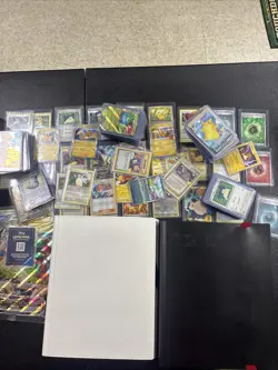 Large Pokemon Lot 2 Binders Top Loaded Cards Large Promo Card Read Details - Image 1