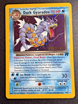 Prerelease Dark Gyarados 8/82 Team Rocket Pokemon Card Holo Foil Rare Near Mint - Image 1