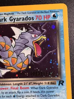 Prerelease Dark Gyarados 8/82 Team Rocket Pokemon Card Holo Foil Rare Near Mint - Image 4
