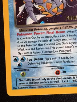 Prerelease Dark Gyarados 8/82 Team Rocket Pokemon Card Holo Foil Rare Near Mint - Image 5