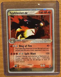 2003 Pokemon Typhlosion EX Sandstorm Holo Ultra Rare Card 99/100 With Swirls NM - Image 1