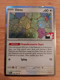 Ditto (Stamped) - 132/165 (Prize Pack Series Cards) - Near Mint NM - Holofoil - Image 1