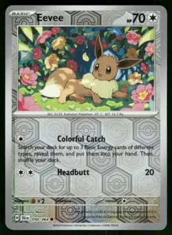 Eevee 050/064 Common Reverse Holo NM Pokemon SV: Shrouded Fable - Image 1