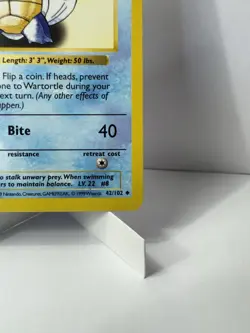 Pokemon Wartortle Shadowless 42/102 Base Set LP TCG - Image 5