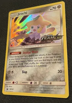 2019 Pokemon SM Black Star Promo Team Up #SM161 Jirachi-Holo - Image 2