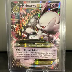 ULTRA RARE Mega M Mewtwo EX 64/162 XY Breakthrough Pokemon TCG Holo Foil - MP - Image 1