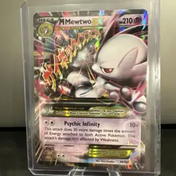 ULTRA RARE Mega M Mewtwo EX 64/162 XY Breakthrough Pokemon TCG Holo Foil - MP - Image 2