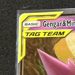 Pokemon Gengar & Mimikyu GX 53/181 Sun & Moon Team Up Holo Ultra Rare - Image 2