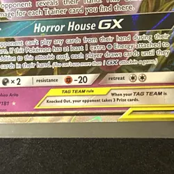 Pokemon Gengar & Mimikyu GX 53/181 Sun & Moon Team Up Holo Ultra Rare - Image 5