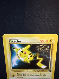 1999 Pokemon TCG Pikachu #4 Black Star Promo WB Kids Movie - Image 2