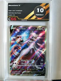 Carte pokemon ENGLISH Mewtwo V (SWSH 229) SWSH Black Star Promo CGG 10 26520133 - Image 1