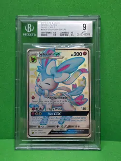 POKEMON 2019 HIDDEN FATES SYLVEON GX SHINY VAULT FULL ART SV76 BGS 9 - Image 1