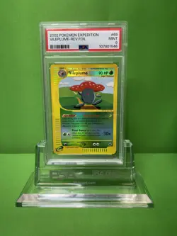 2002 POKEMON EXPEDITION 69 VILEPLUME-REVERSE FOIL PSA 9 - Image 1