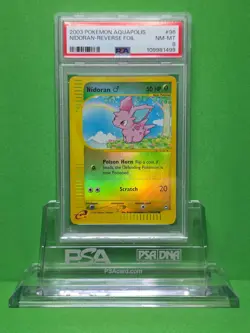 POKEMON 2003 AQUAPOLIS NIDORAN REV FOIL 96/147 PSA 8 - Image 1