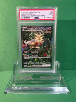 POKEMON 2024 TEMPORAL FORCES EN GOUGING FIRE EX SIR #204 PSA 9 - Image 1