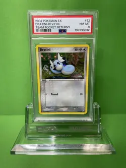 2004 POKEMON EX TEAM ROCKET RETURNS 52 DRATINI-REVERSE FOIL PSA 8 - Image 1