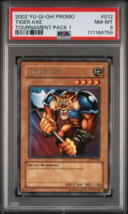 2002 Yu-Gi-Oh! Tiger Axe Tournament Pack 1 TP1 Rare PSA 8 - Image 1