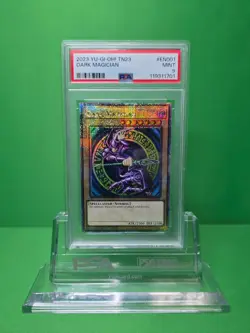 YU-GI-OH 2023 TN23 DARK MAGICIAN QUARTER CENTURY RARE #EN001 PSA 9 - Image 1