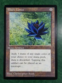Magic The Gathering Black Lotus Oversized Jumbo 6 1/4" X 8 3/4" promo card 1996 - Image 1