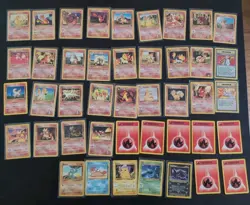 Vintage Fire Pokemon 43 Card Lot | Base Fossil Jungle Rocket Gym Heroes + Extras - Image 1