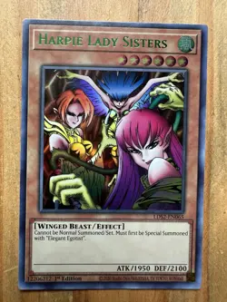 Yu-Gi-Oh Card: Harpie Lady Sisters LDS2-EN065 Ultra Rare 1st Ed! - Image 1