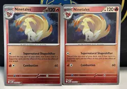 (Set Of 2) Pokemon Mega Evolution Reverse Holo Card - Ninetales (020/132) - Image 1