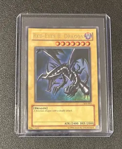 Red-Eyes Black Dragon SDJ-001 1st Edition Ultra Rare Yu-Gi-Oh Card Played MP - Image 1