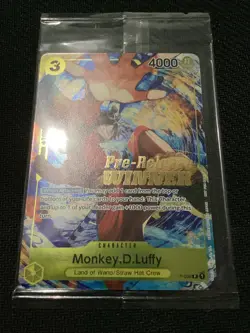 One Piece Card Game Monkey.D.Luffy Pre-Release Winner Promo P-036 NM Sealed - Image 1