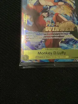 One Piece Card Game Monkey.D.Luffy Pre-Release Winner Promo P-036 NM Sealed - Image 2