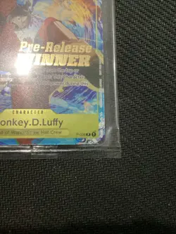One Piece Card Game Monkey.D.Luffy Pre-Release Winner Promo P-036 NM Sealed - Image 3