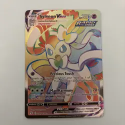 Pokemon TCG Evolving Skies Sylveon VMAX Rainbow Secret Rare Card 211/203 - Image 1