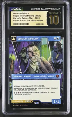 NORMAN OSBORN Marvel's Spider-Man Borderless Foil Mythic CGC Pristine 10 MTG - Image 1