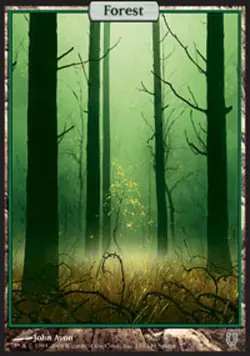 *MRM* ENGLISH Forest - Foret Textless Full Art MTG Unhinged - Image 1