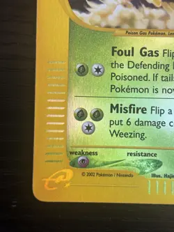 2002 Pokemon TCG Expedition Weezing Reverse Holo Rare 32/165 LP - Image 5