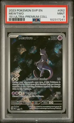 2023 Pokemon SVP EN Mewtwo #052 Promo 151 Ultra Premium Collection PSA 9 (241 - Image 1