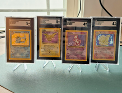 1999 Pokemon Holo Lot - Mewtwo, Ninetales, Vaporeon, Zapdos SGC 4-5 Vintage WOTC - Image 3