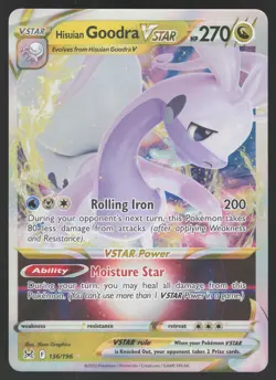 Hisuian Goodra VSTAR 136/196 Ultra Rare Pokemon TCG SWSH11: Lost Origin NM - Image 1