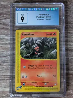 2003 Pokemon Aquapolis Houndour #86 CGC Mint 9 - Image 1