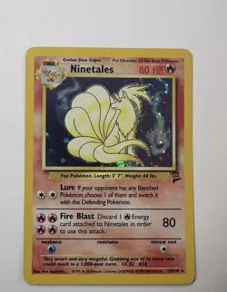 Ninetales Holo Rare 13/130 | Base Set 2 WOTC 2000 EN | Pokemon TCG | HOLO SWIRL - Image 1
