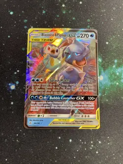 Pokemon TCG Blastoise & Piplup GX Tag Team Cosmic Eclipse 38/236 NM Sun & Moon - Image 3