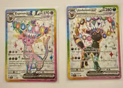 Pokemon TCG; Umbreon & Espeon Black Star Promos SVP175 SVP176 NM+ - Image 1