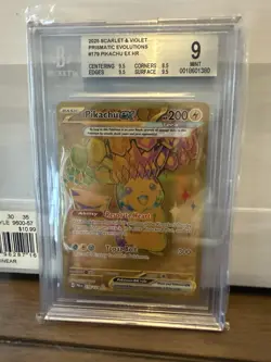 Pokemon TCG Pikachu EX Hyper Rare Gold SV Prismatic Evolutions Card 179/131 - Image 1