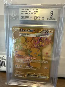 Pokemon TCG Pikachu EX Hyper Rare Gold SV Prismatic Evolutions Card 179/131 - Image 2