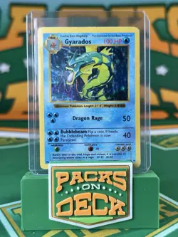 Gyarados - Base Set Shadowless Pokemon Card - 6/102 Holo Rare WOTC Vintage - Image 1