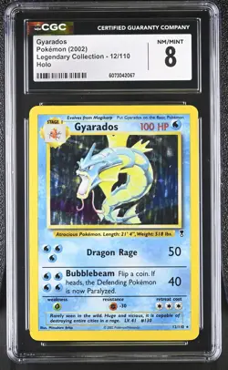 CGC 8 Gyarados 2002 Legendary Collection 12/110 Holo Pokemon Card - Image 1