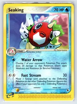 Seaking 21/109 2003 EX Ruby & Sapphire Pokemon Card E-Series Rare - Nm/Vlp - Image 1