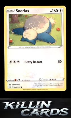 Snorlax 206/264 Pokemon Common SWSH08: Fusion Strike Card LP - Image 1