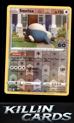 Reverse Holofoil Snorlax 055/078 Pokemon Holo Rare Pokemon GO Card NM - Image 1