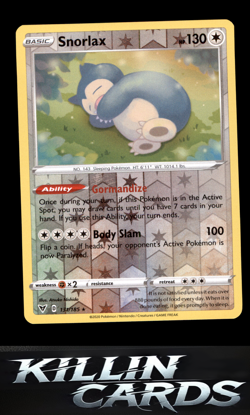 Reverse Holofoil Snorlax 131/185 Pokemon Holo Rare SWSH04: Vivid Voltage Card NM - Image 1