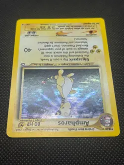 2000 Pokemon TCG Card Ampharos Neo Genesis 1/111 Unlimited Holo Rare W/Swirl - Image 3